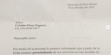 Alcalde de Pedro Brand viola resolución MAP y cancela cientos de empleados.