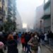 Fuerte explosión derrumba parte de un edificio en el centro de Madrid
