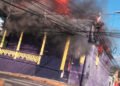 Incendio afecta comando de campaña del PLD en Santiago