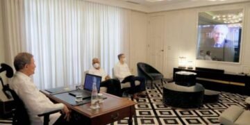 Canciller Roberto Álvarez y Luis Almagro dialogan sobre la cumbre de las Américas