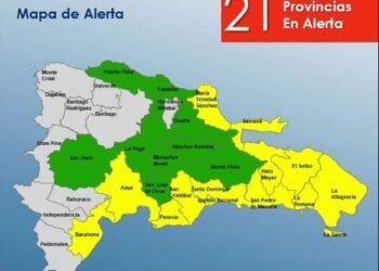 República Dominicana tiene 21 provincias bajo alerta meteorológica ante paso de la tormenta Fiona