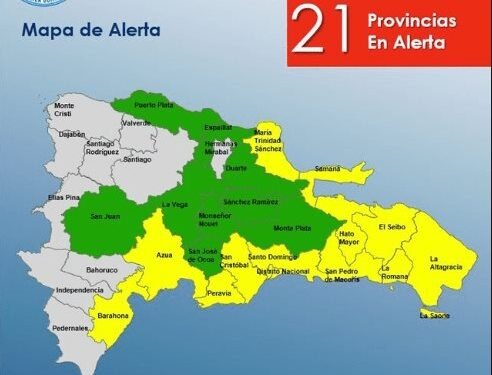 República Dominicana tiene 21 provincias bajo alerta meteorológica ante paso de la tormenta Fiona