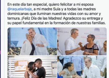 Luis Abinader felicita a todas las progenitoras dominicanas por el Día de las Madres