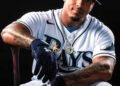 Niños de escuela de béisbol acuden al Palacio de Justicia de Puerto Plata en apoyo a Wander Franco