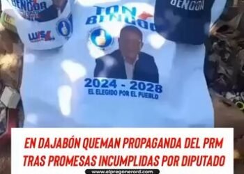 En Dajabón queman propaganda del PRM tras promesas incumplidas por diputado