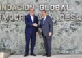 Leonel Fernández y Luis Abinader sostienen encuentro en Funglode para abordar la crisis haitiana