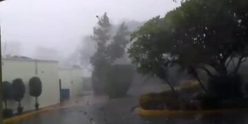 Fuertes vientos y lluvias provocan caída de árboles y tendido eléctrico en Dajabón