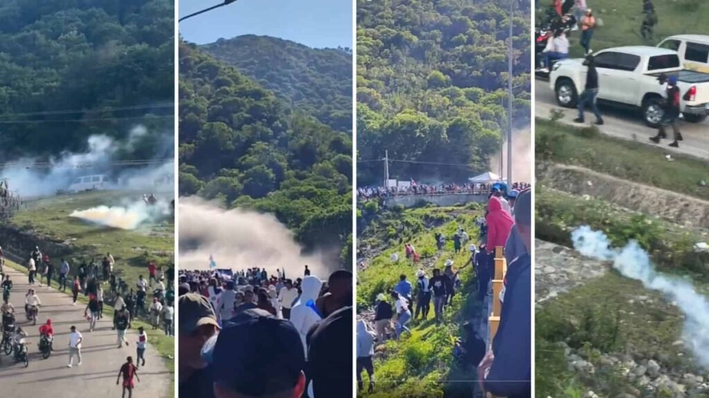 Manifestación contra minería en San Juan termina con bombas lacrimógenas, chorros de agua y heridos