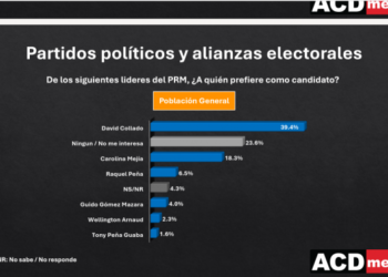 Collado lidera preferencias del PRM y Omar supera a Leonel